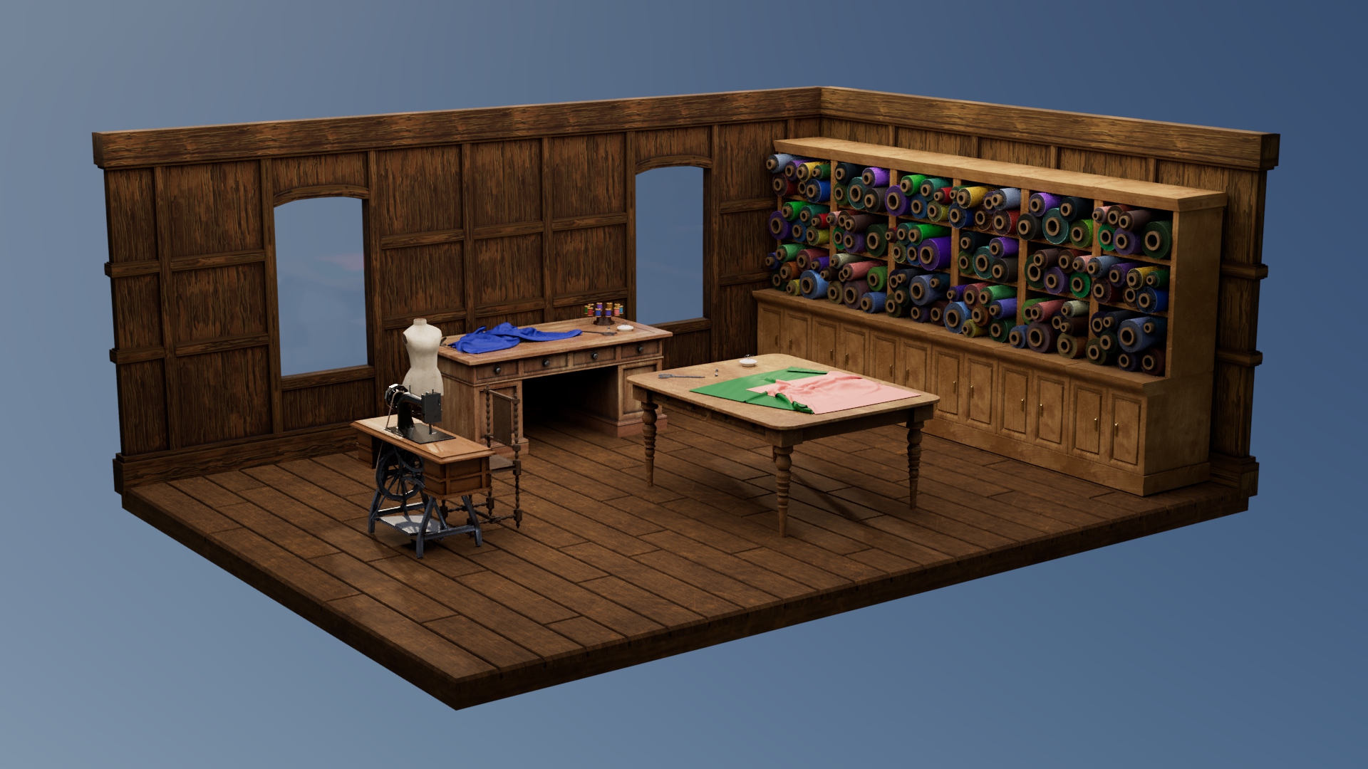Picture of a sewing room